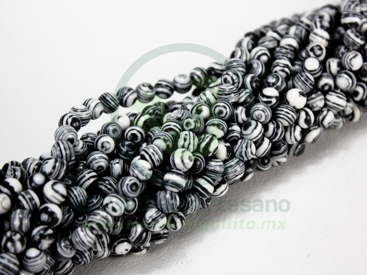 Piedra Rayas Negra 6mm #11