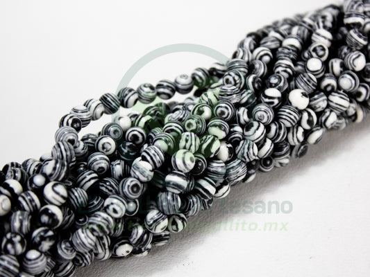 Piedra Rayas Negra 6mm #11