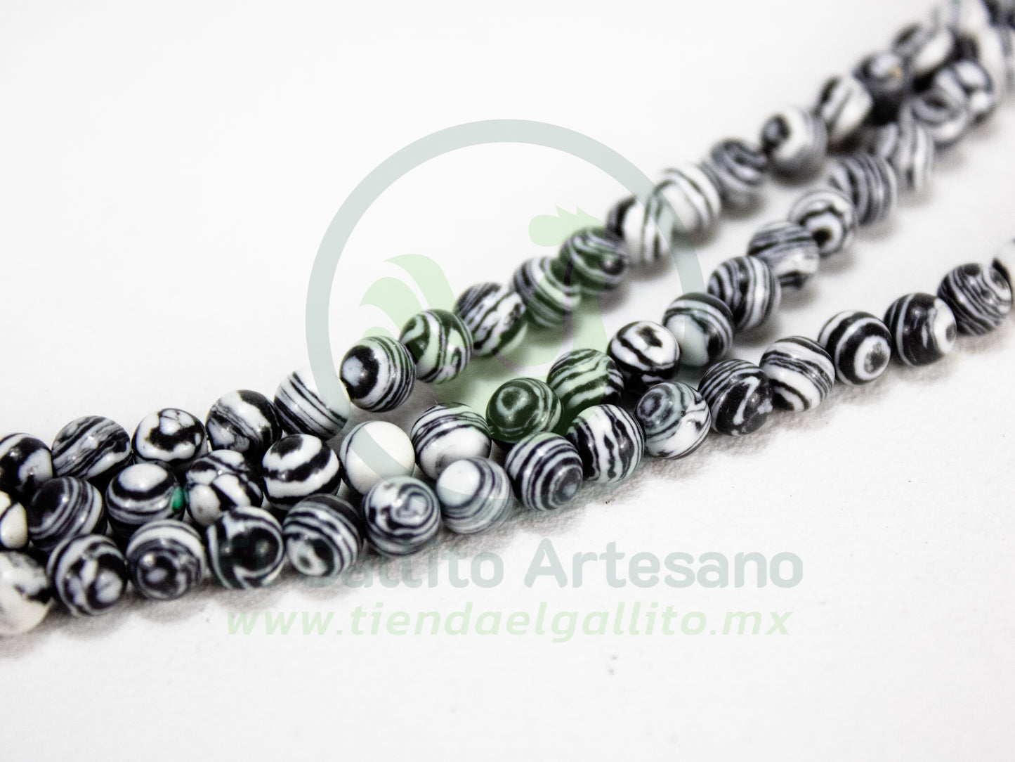 Piedra Rayas Negra 6mm #11