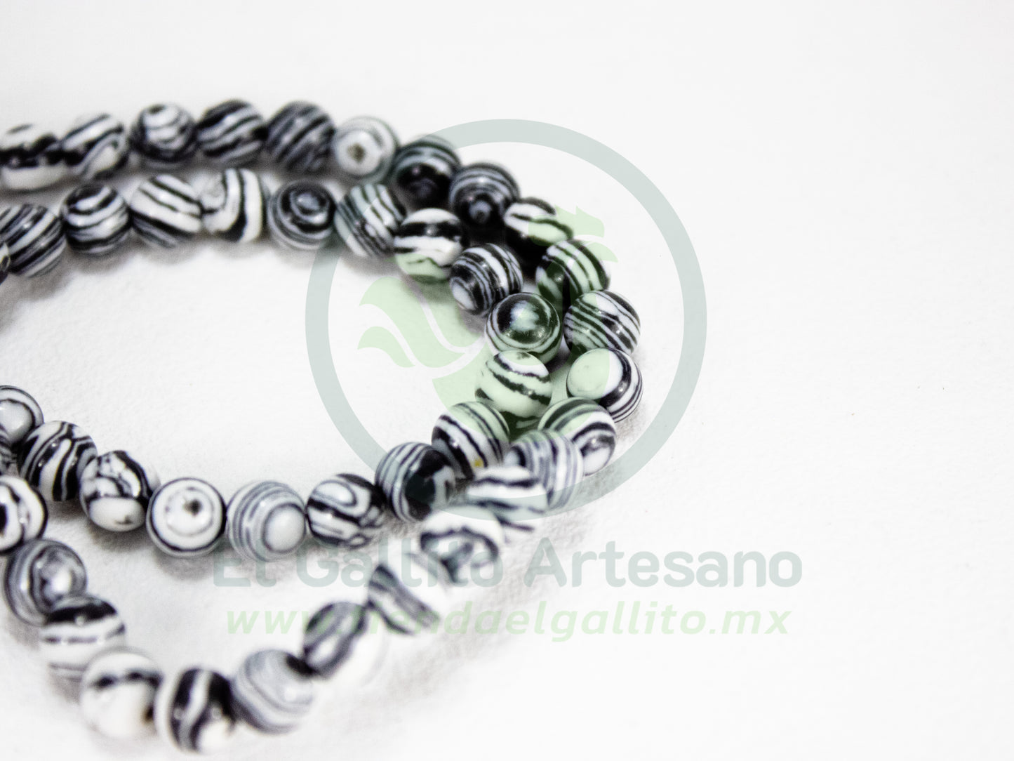 Piedra Rayas Negra 6mm #11