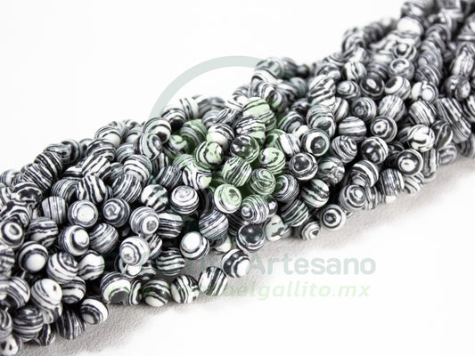 Piedra Rayas Negra 8mm #12