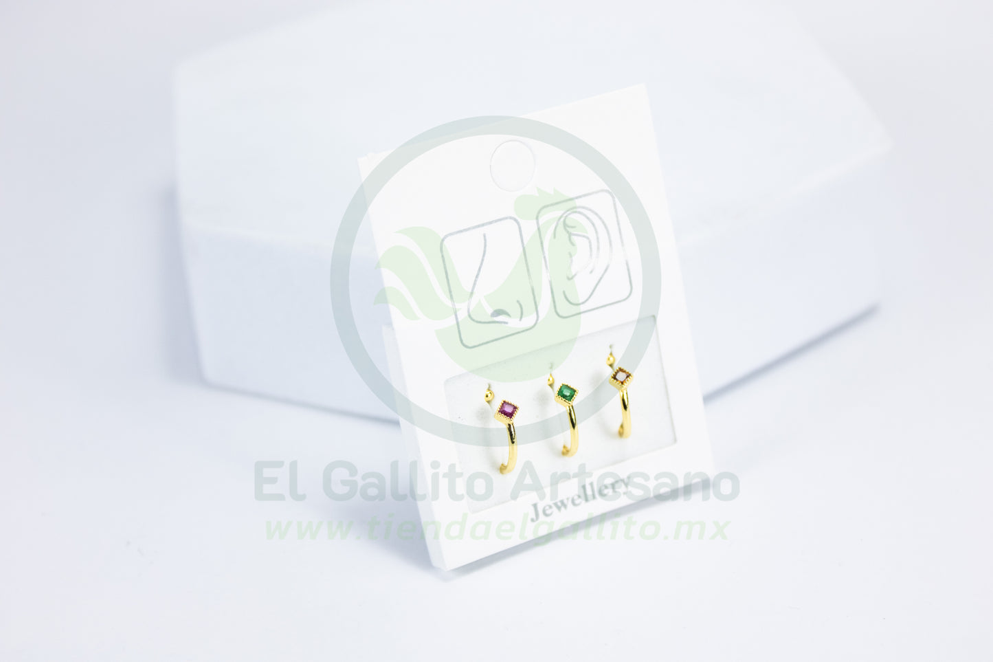 Piercing 24-4 MD03 | 3 Piezas Gemas Colores