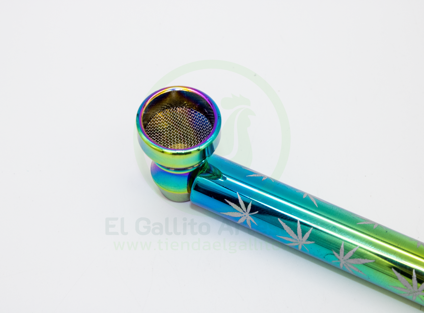 Pipa CA242 | Metal Tornasol Con Hojas