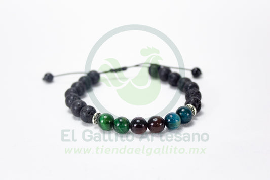Pulsera A25-1 BLM #01 | Volcánica Oscuros Chino