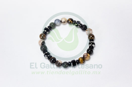 Pulsera A25-1 BLM #03 | Acerina Facetada Tigre
