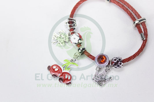 Pulsera A25-1 Charms #11 | Mickey Cerezas Rojas