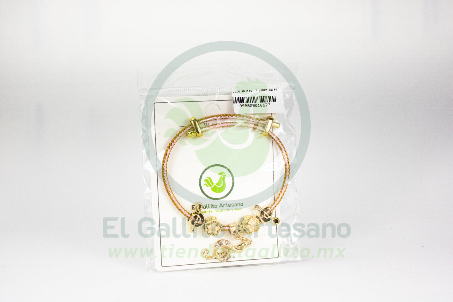 Pulsera A25-1 Charms #01 | Clave Sol