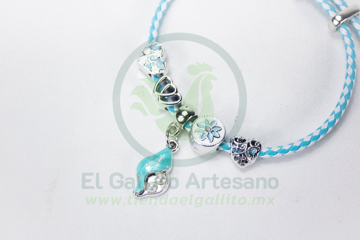 Pulsera A25-1 Charms #15 | Caracol Turquesa