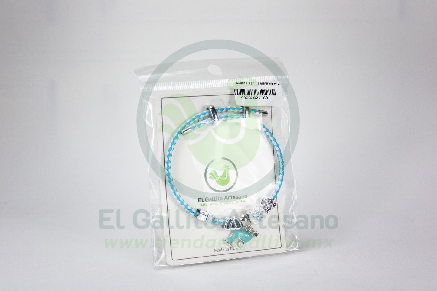 Pulsera A25-1 Charms #15 | Caracol Turquesa