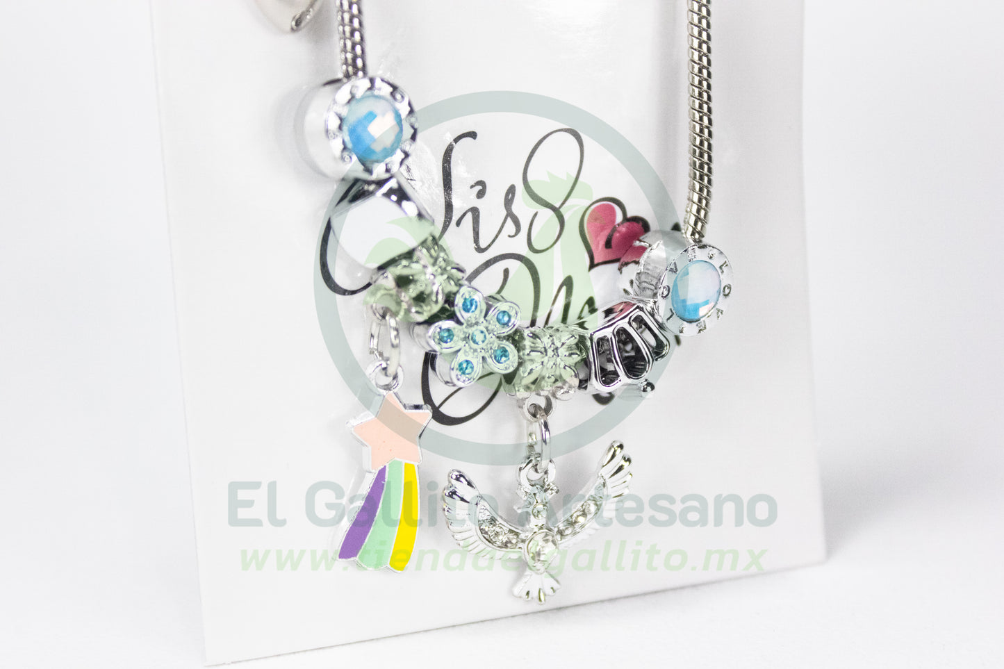 Pulsera A25-1 Charms #19 | Paloma Estrella Fugaz