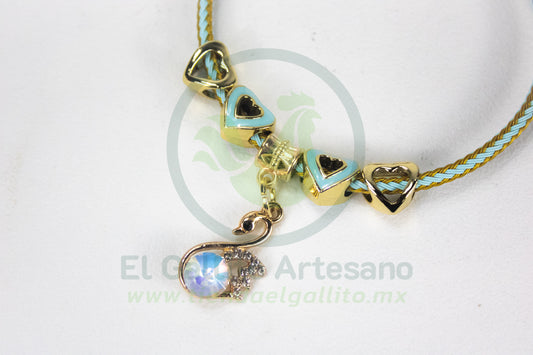 Pulsera A25-1 Charms #02 | Cisne Turquesa