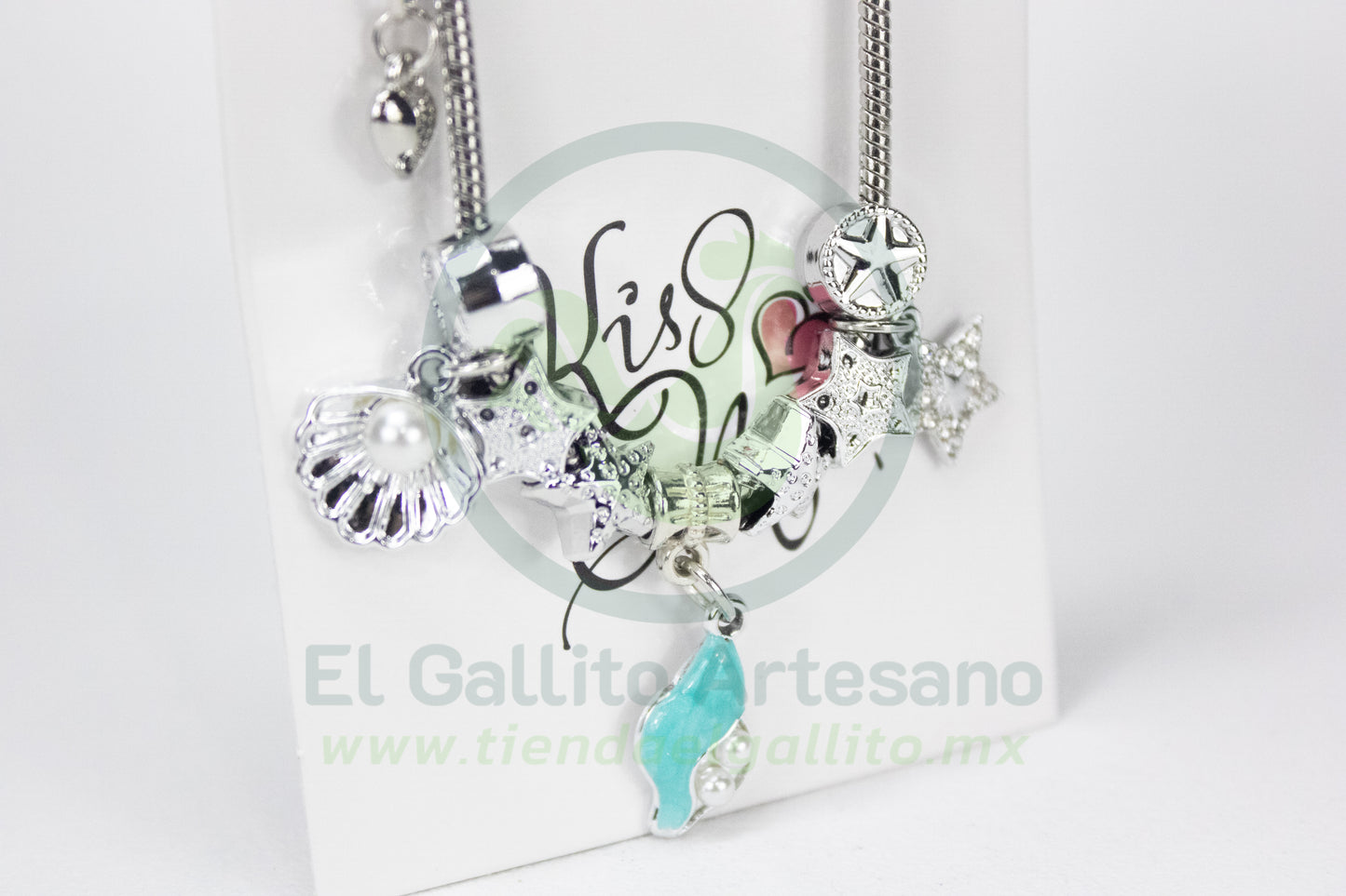Pulsera A25-1 Charms #22 | Caracol Turquesa
