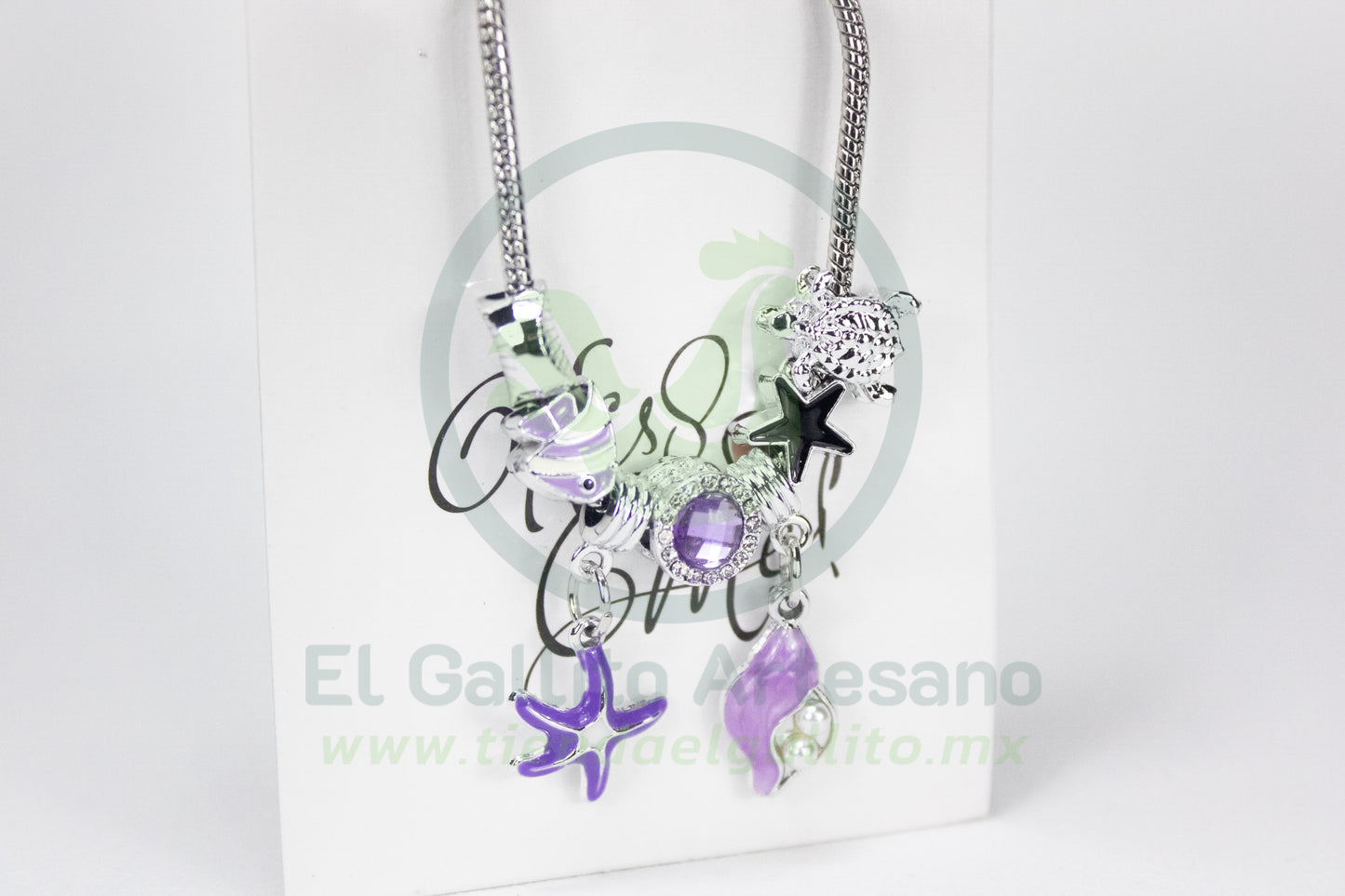 Pulsera A25-1 Charms #23 | Caracol Lila