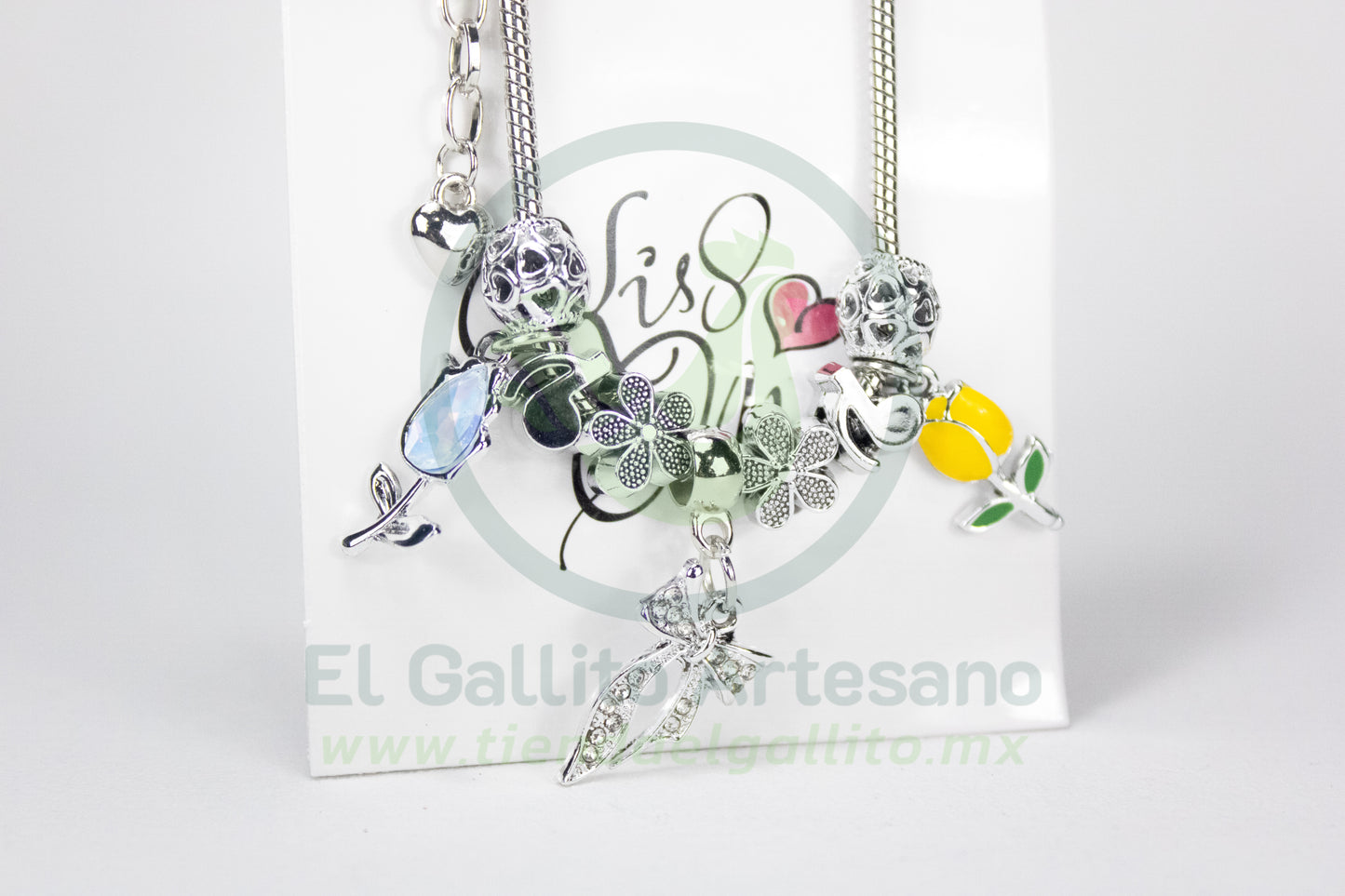 Pulsera A25-1 Charms #25 | Moño Tulipánes