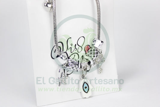 Pulsera A25-1 Charms #27 | Mano Ojo de Fátima