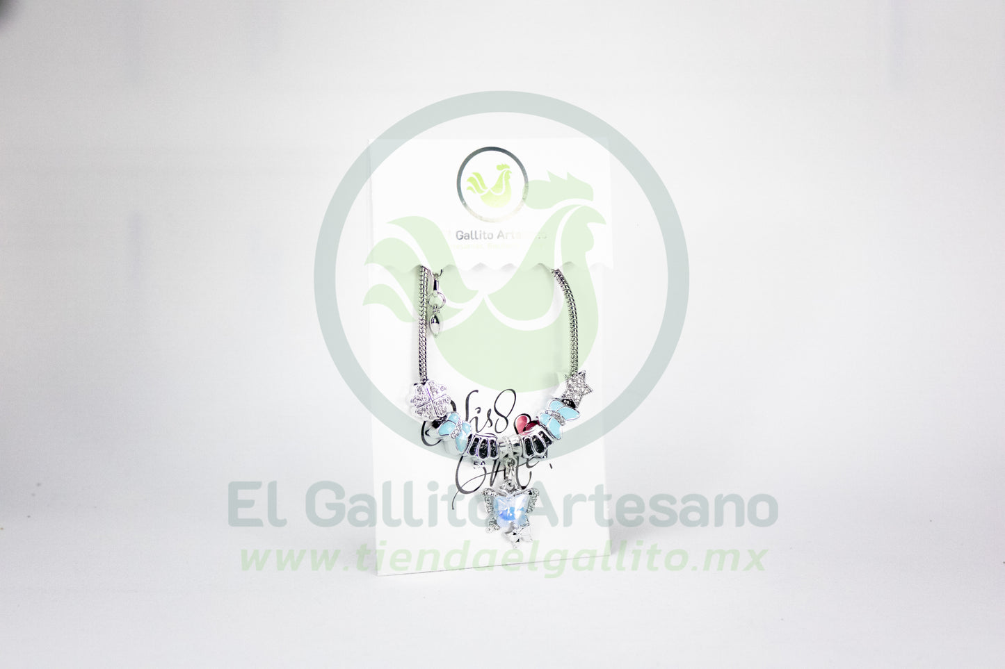 Pulsera A25-1 Charms #29 | Mariposas Turquesa