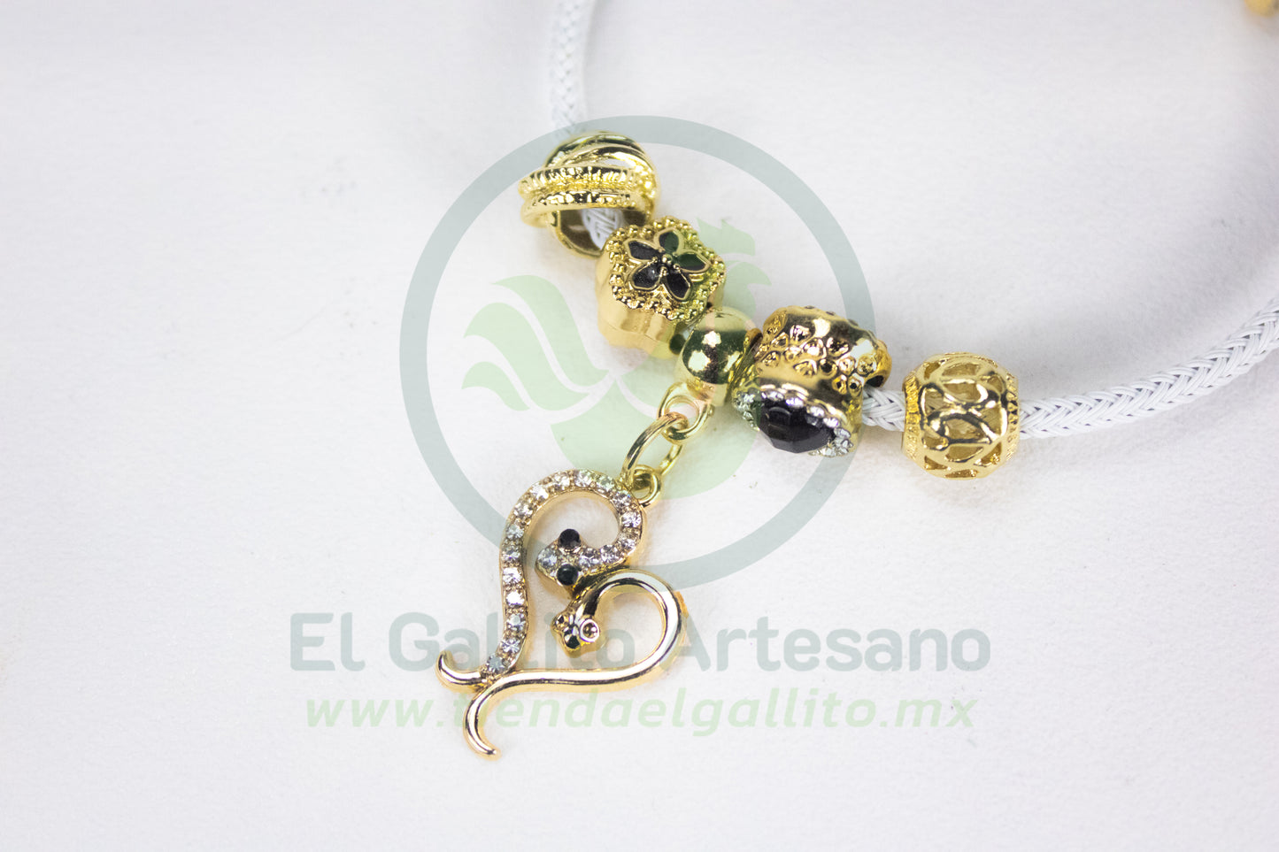 Pulsera A25-1 Charms #03 | Serpientes Corazón