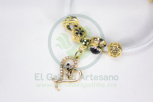 Pulsera A25-1 Charms #03 | Serpientes Corazón