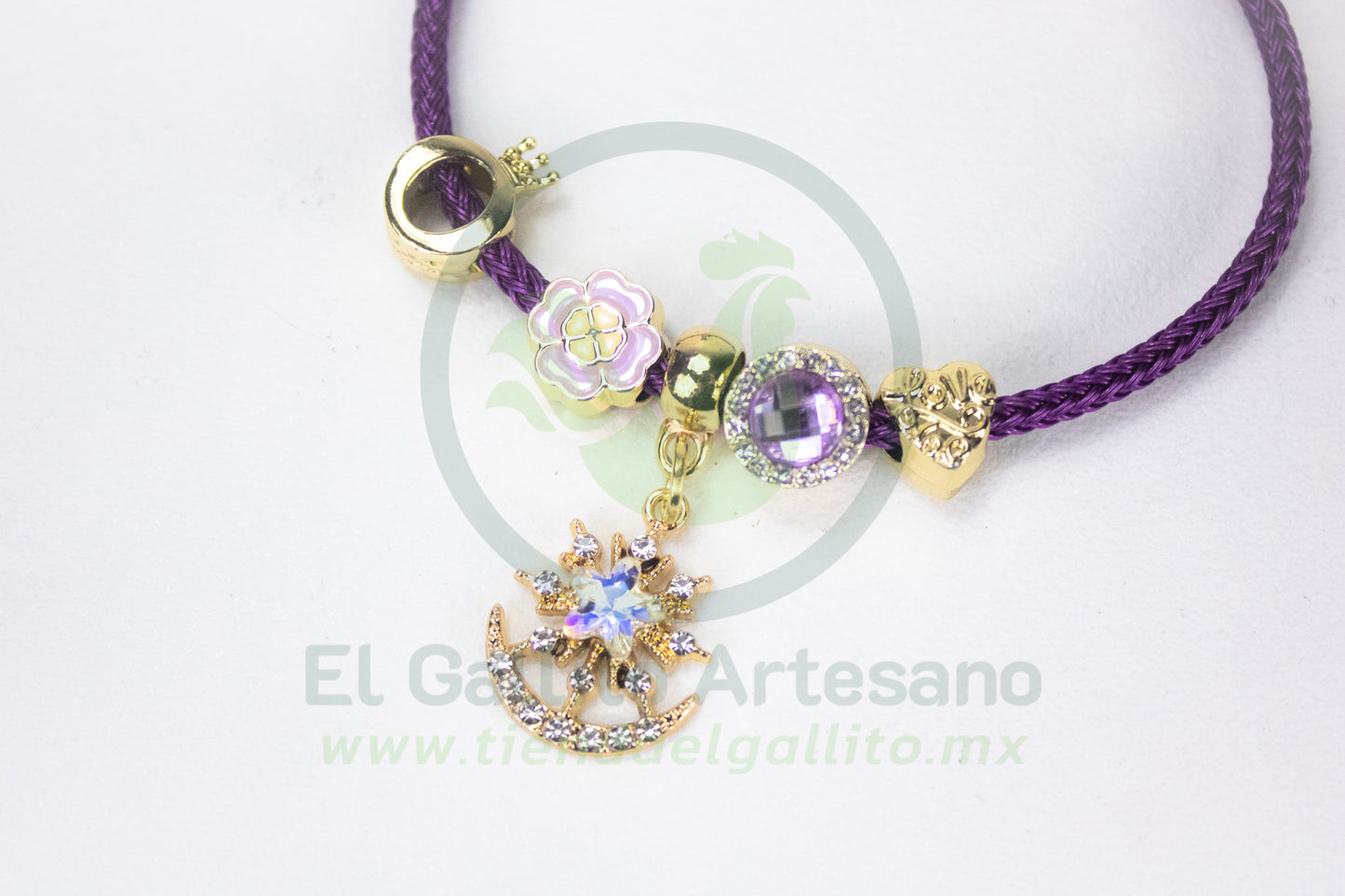 Pulsera A25-1 Charms #04 | Estrella Morado