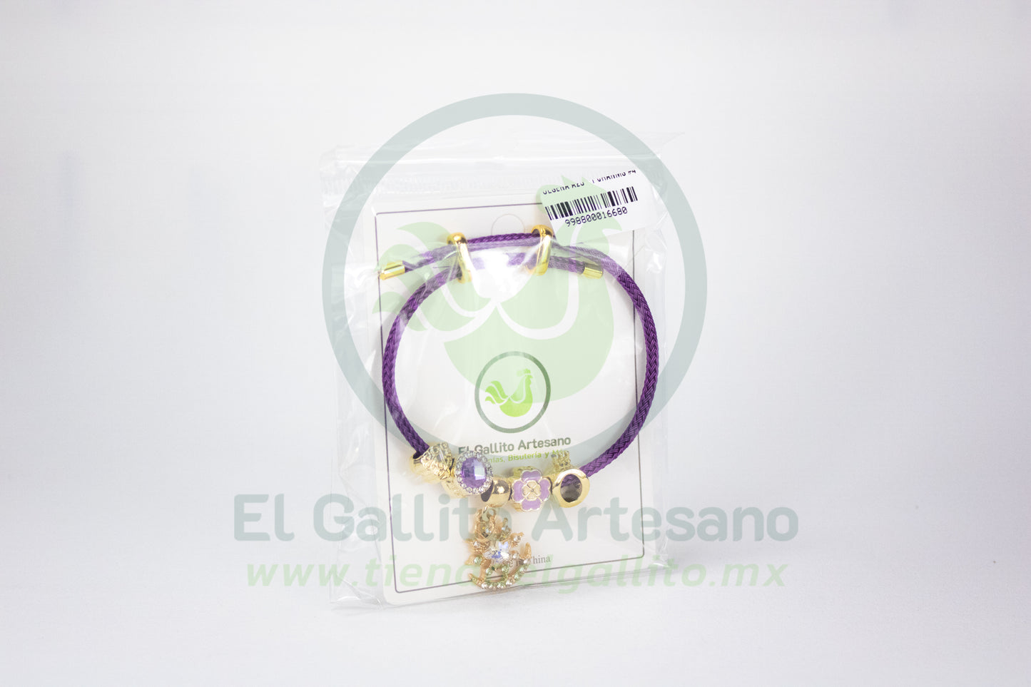 Pulsera A25-1 Charms #04 | Estrella Morado