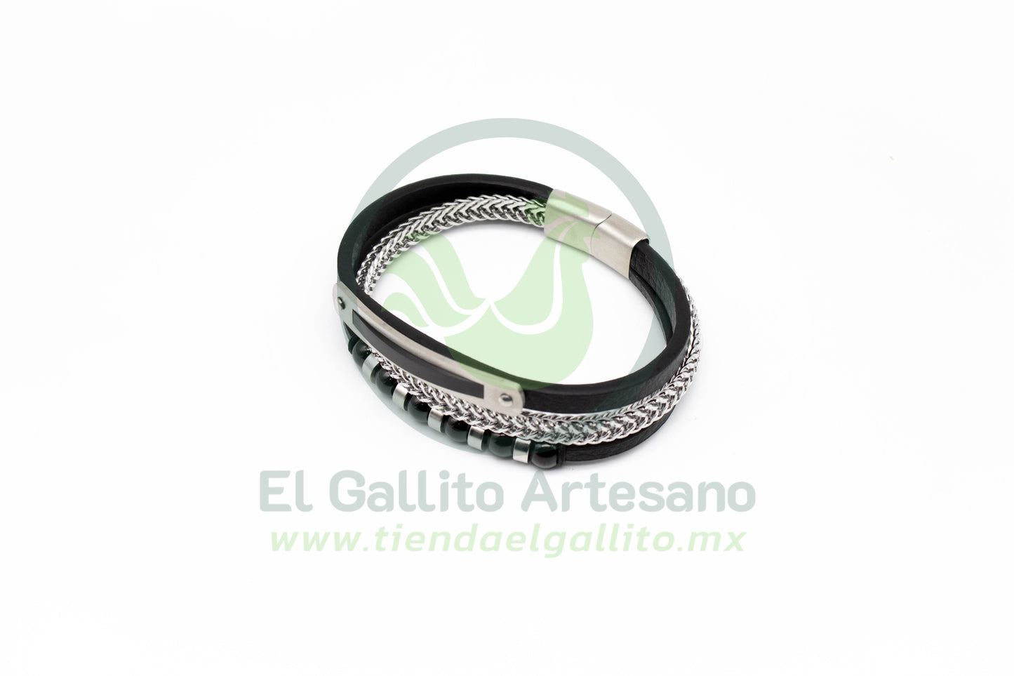 Pulsera ACPI MD12 | Placa Cadena y Ónix