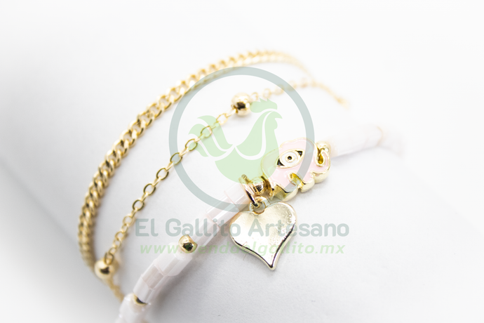 Pulsera Caddj MD04 | Separador Elefante Ojo Corazón