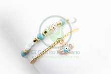 Cargar imagen en el visor de la galería, Pulsera Caddj MD06 | Turquesa Ojo Turco
