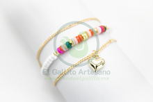 Cargar imagen en el visor de la galería, Pulsera Caddj MD09 | Chaquiron Mix Corazón
