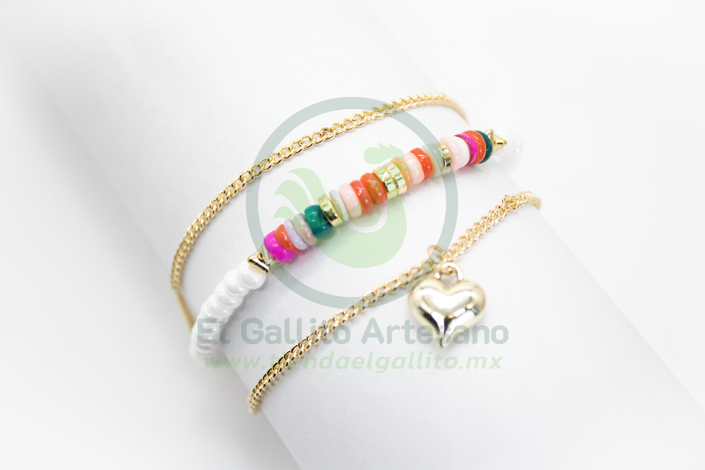 Pulsera Caddj MD09 | Chaquiron Mix Corazón