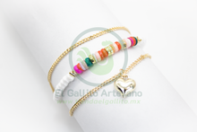 Cargar imagen en el visor de la galería, Pulsera Caddj MD09 | Chaquiron Mix Corazón
