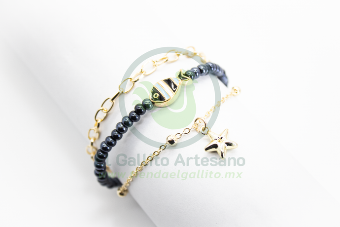 Pulsera Caddj MD11 | Chaquirón Pez y Estrella