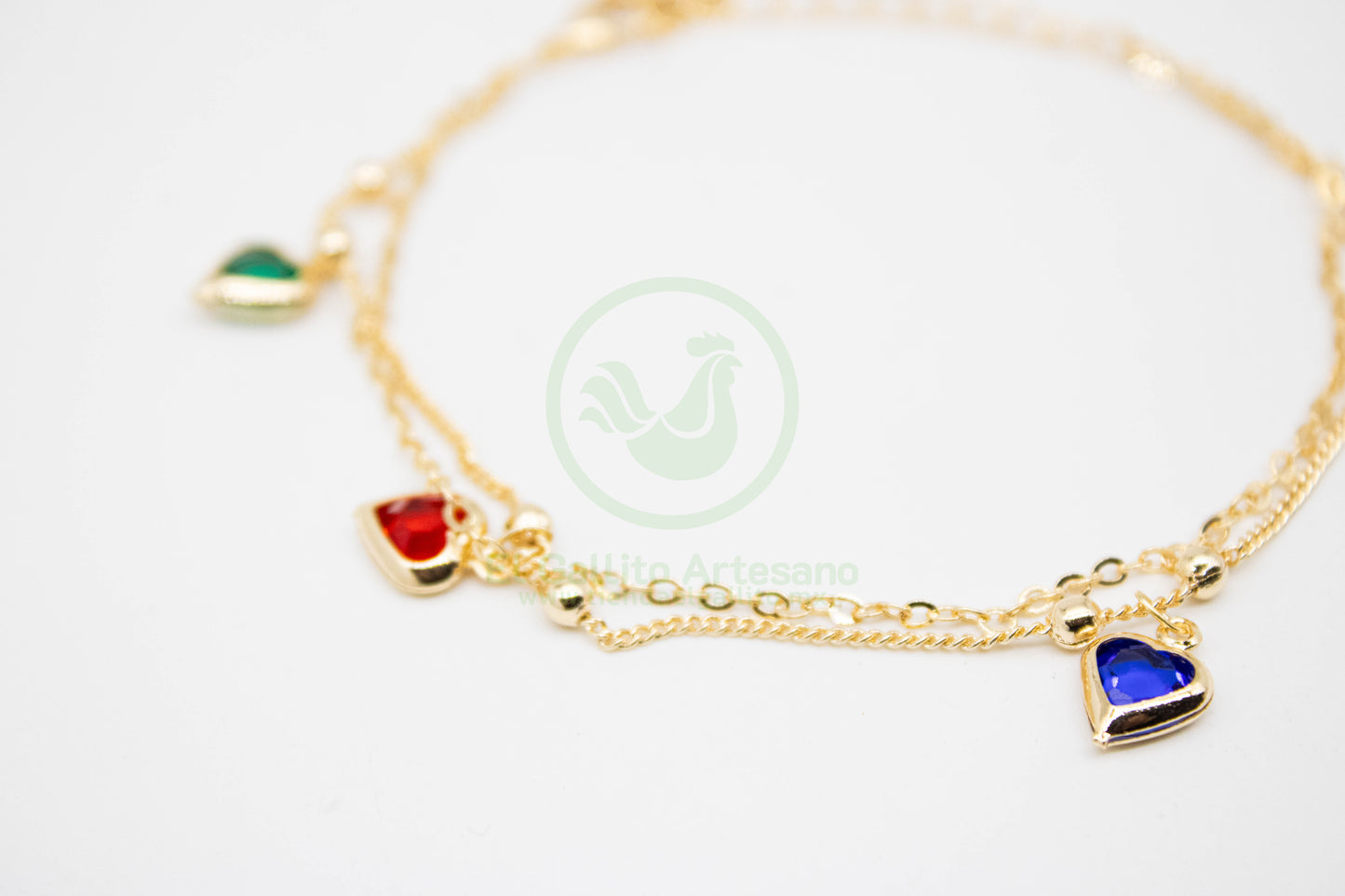 Pulsera Dijes MD03 | Corazón Multi