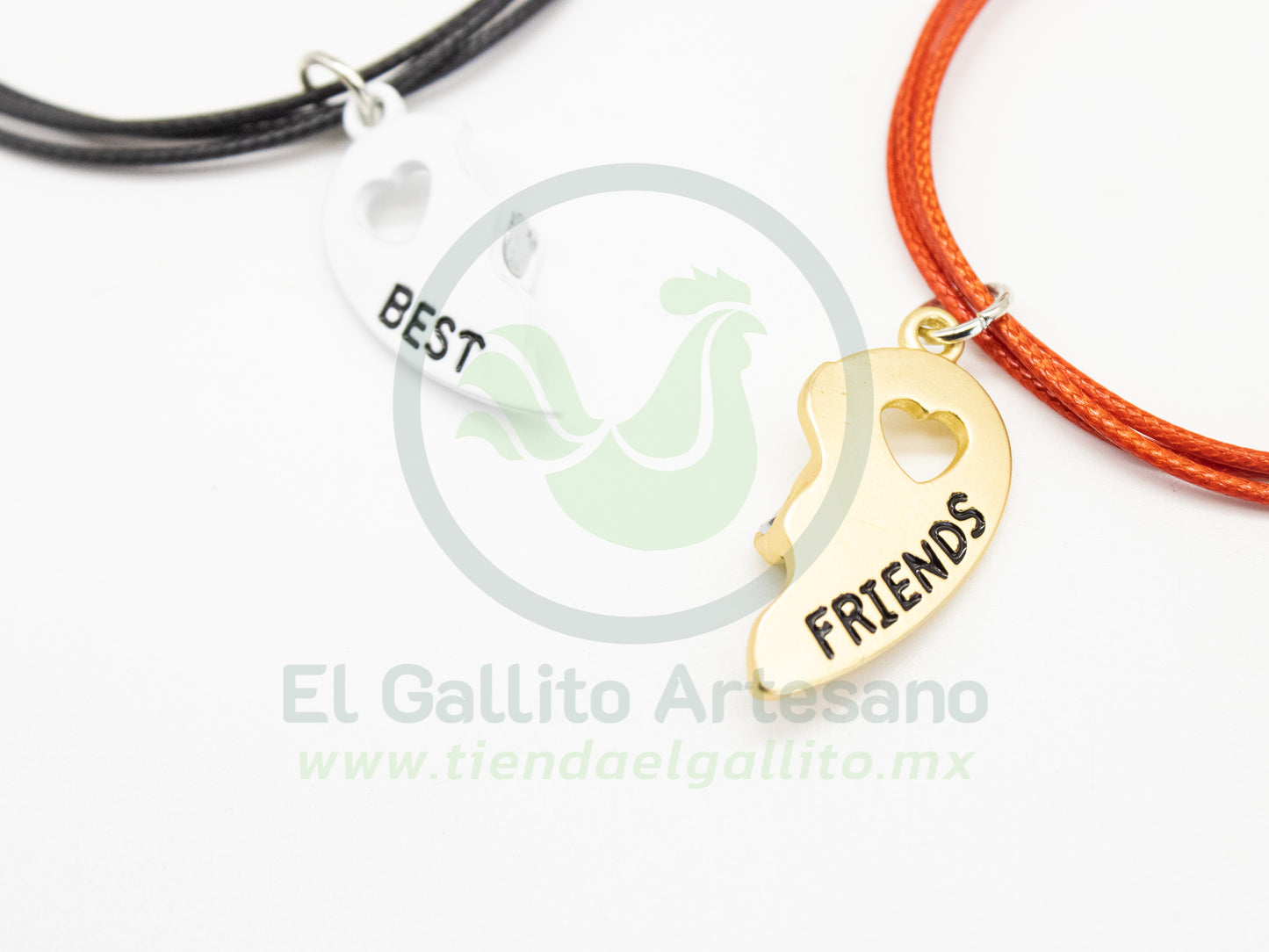 Pulsera HC Dije MD03 | Best Friends Blanco/Dorado