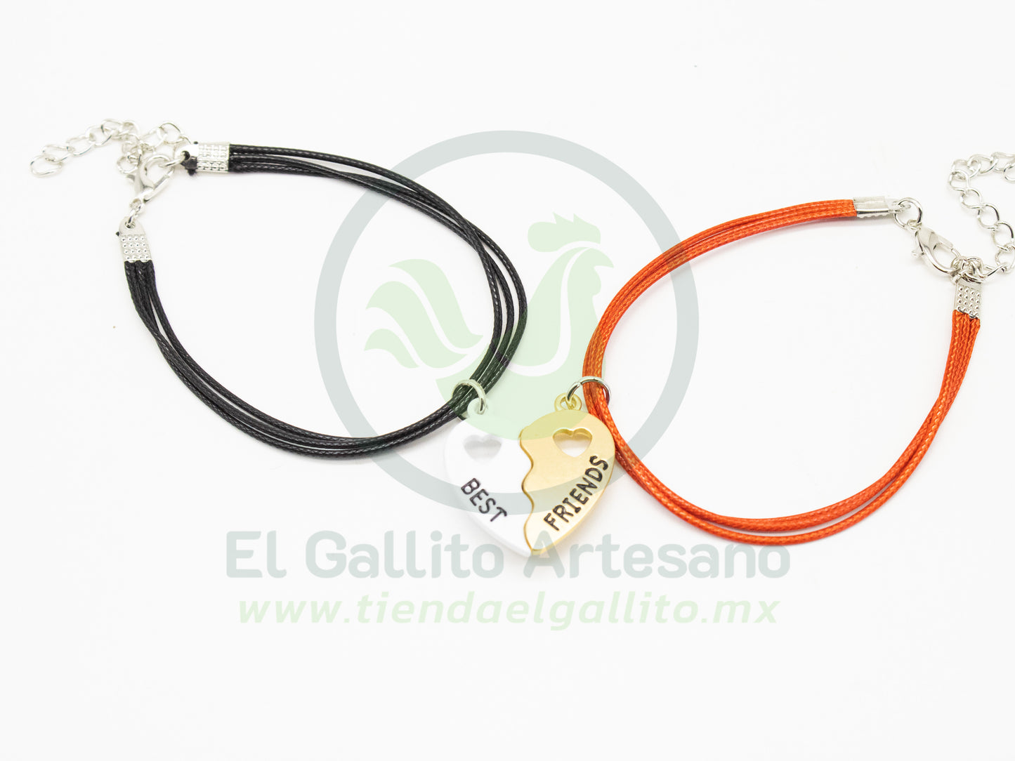 Pulsera HC Dije MD03 | Best Friends Blanco/Dorado