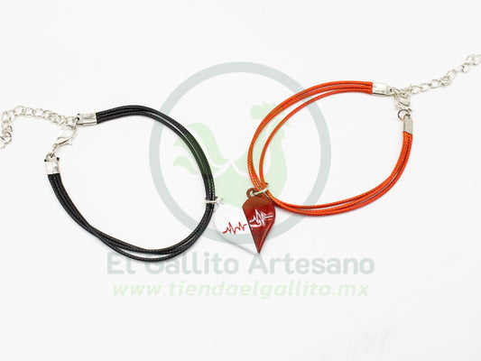 Pulsera HC Dije MD05 | Pulso Blanco/Rojo