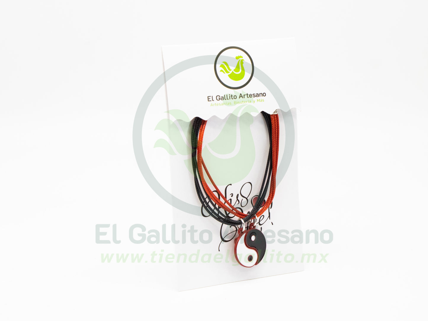 Pulsera HC Dije MD07 | Ying Yang Rojo