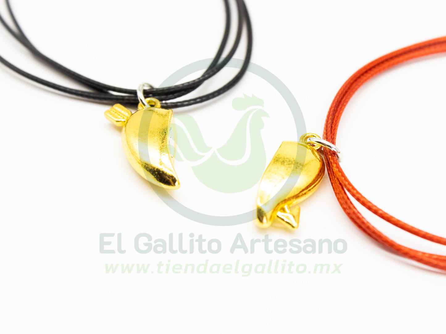 Pulsera HC Dije MD10 | Corazón Flechado Dorado