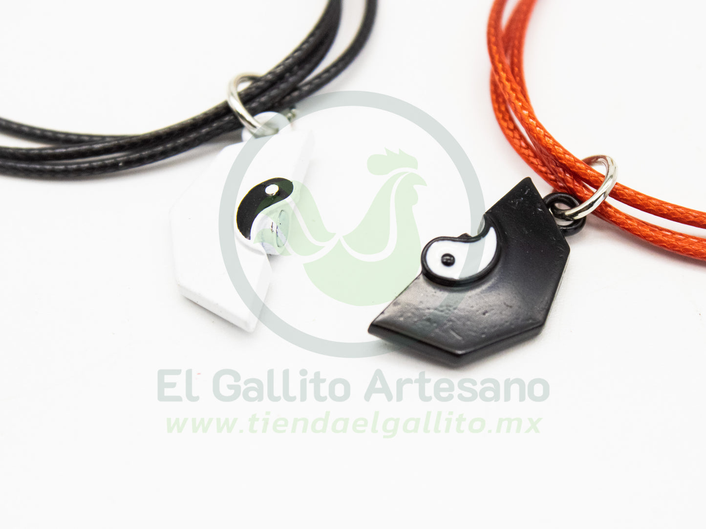 Pulsera HC Dije MD13 | Ying Yang Octa Bl/Neg