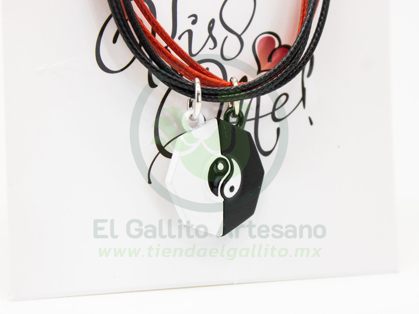 Pulsera HC Dije MD13 | Ying Yang Octa Bl/Neg