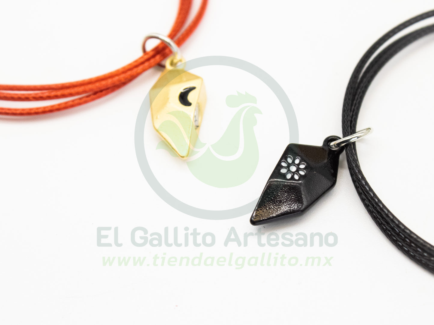 Pulsera HC Dije MD16 | Corazón Geo Dor/Negr