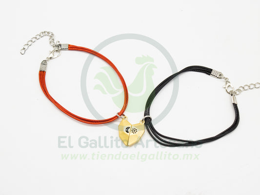 Pulsera HC Dije MD17 | Corazón Geo Dorado