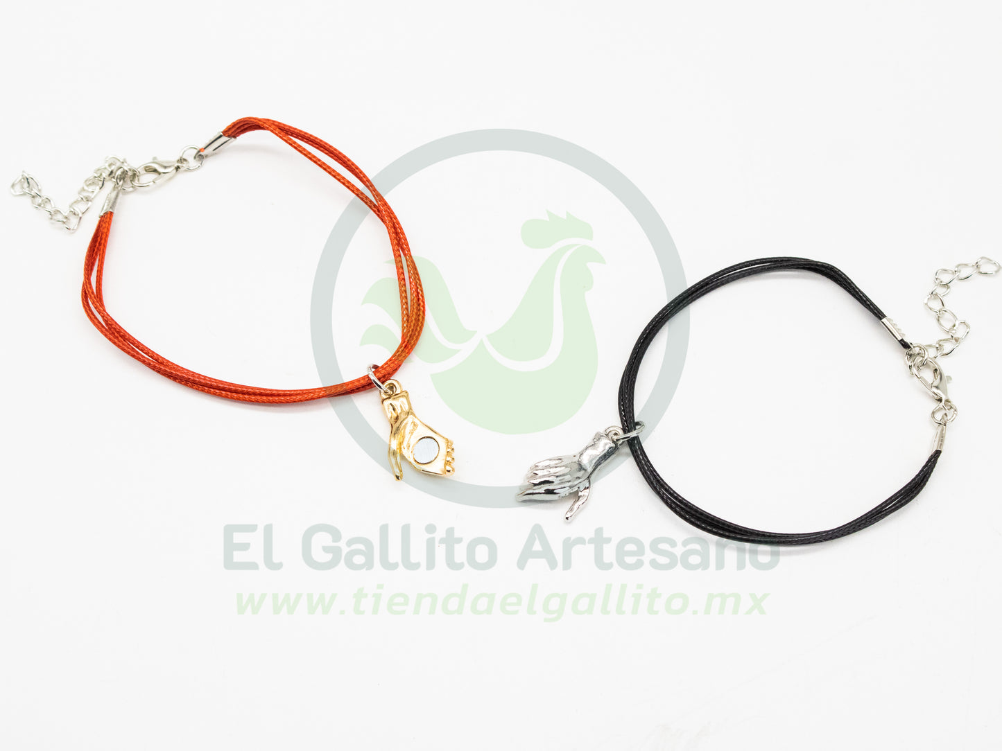 Pulsera HC Dije MD19 | Manos Enlazadas Dor/Plat