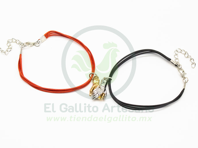 Pulsera HC Dije MD19 | Manos Enlazadas Dor/Plat