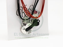 Cargar imagen en el visor de la galería, Pulsera HC Dije MD20 | Corazón Llave Plat/Negr
