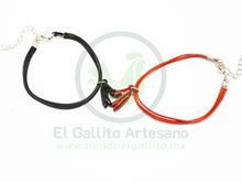 Cargar imagen en el visor de la galería, Pulsera HC Dije MD23 | Manos Corazón Coreano Neg/Rojo
