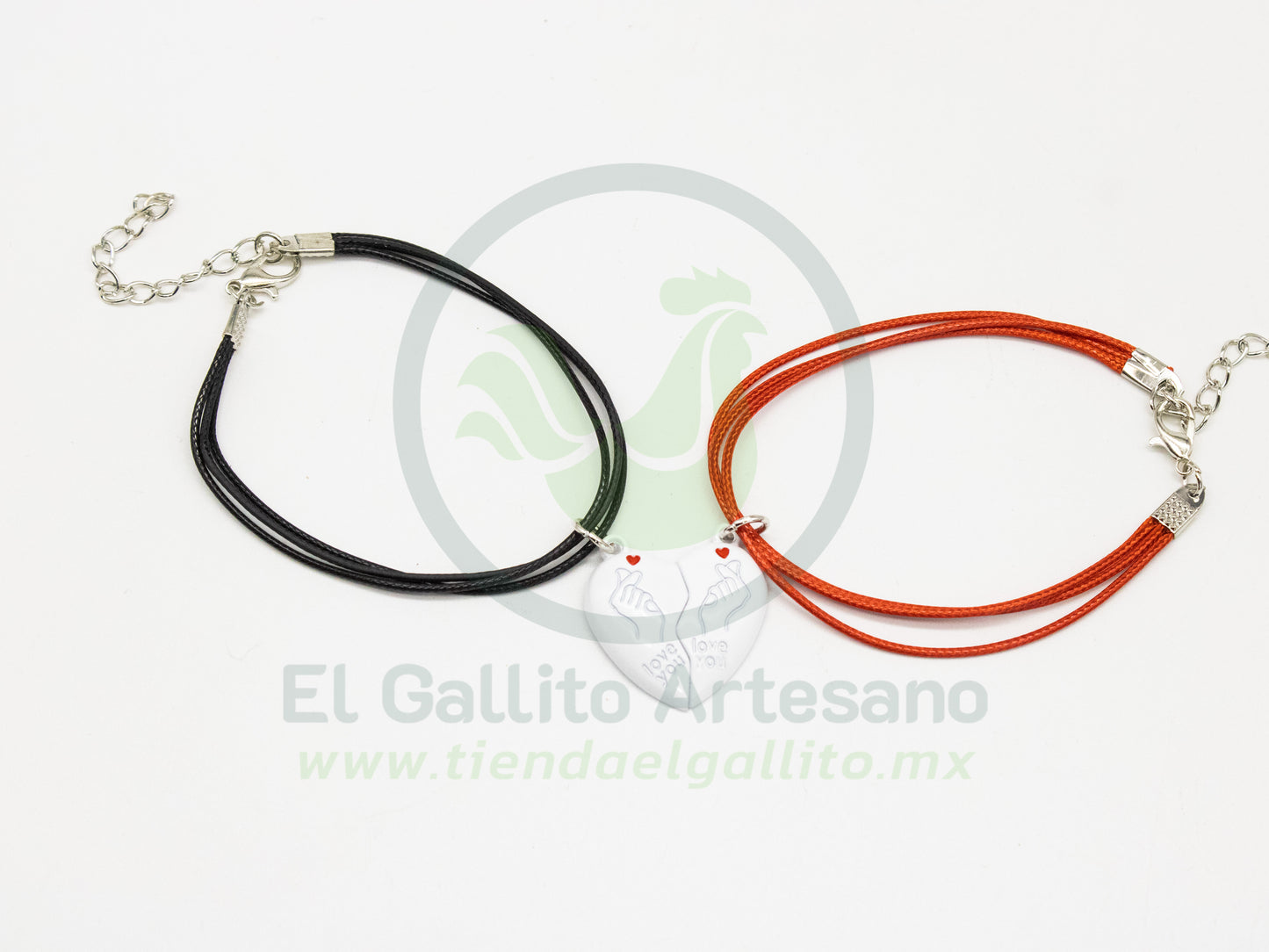 Pulsera HC Dije MD28 | Corazón Coreano Bl Love U