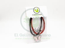 Cargar imagen en el visor de la galería, Pulsera HC Dije MD33 | Mariposa Rosa
