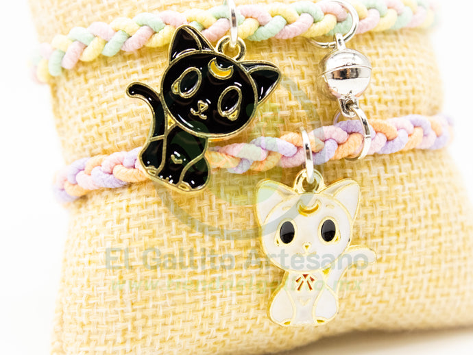 Pulsera Pareja MD10 | Gatos Animados