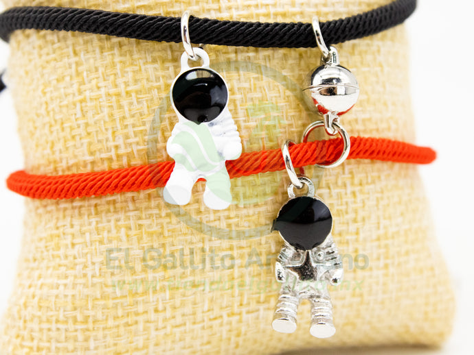 Pulsera Pareja MD13 | Astronautas Bl/Plat