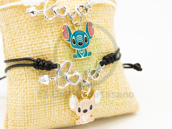 Pulsera Pareja MD22 | Stitch y Ángel